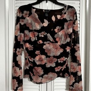 I.N.C Floral V neck Dress shirt